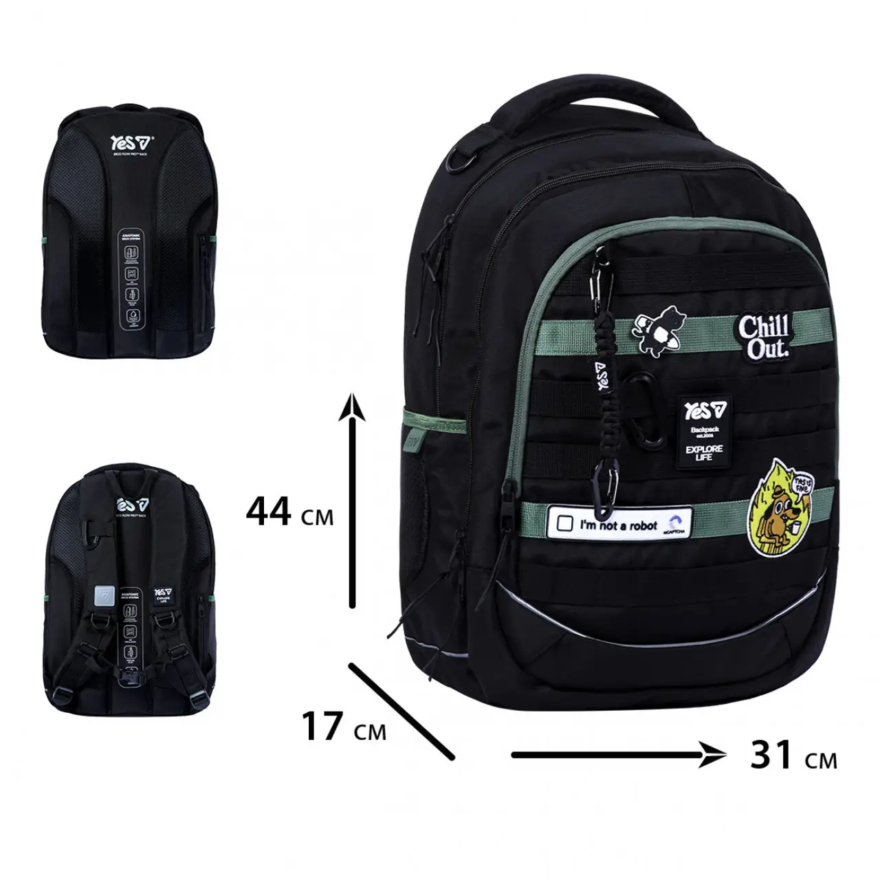 Рюкзак дитячий YES Chill Out Black TS-59L-550411