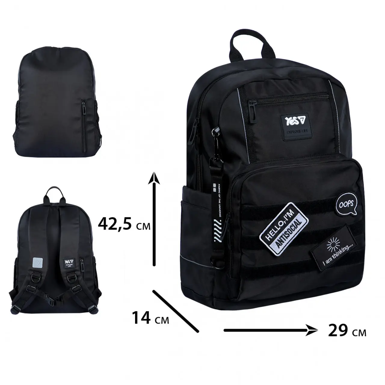 Рюкзак дитячий YES Oops Black T-115M-550338