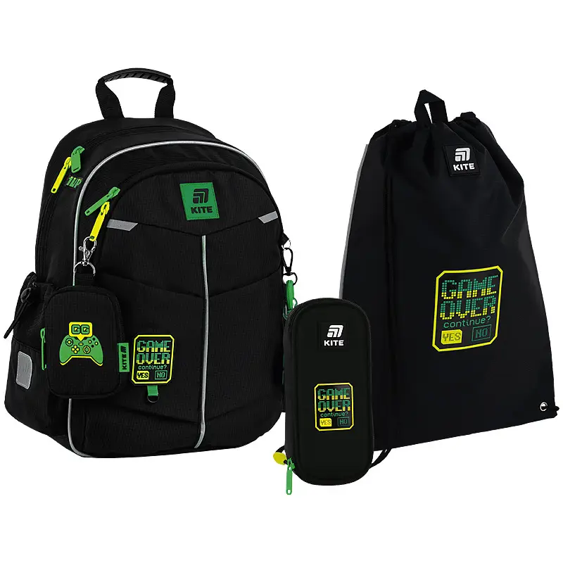 Рюкзак детский Kite Game Over Black SET_K25-771S-4