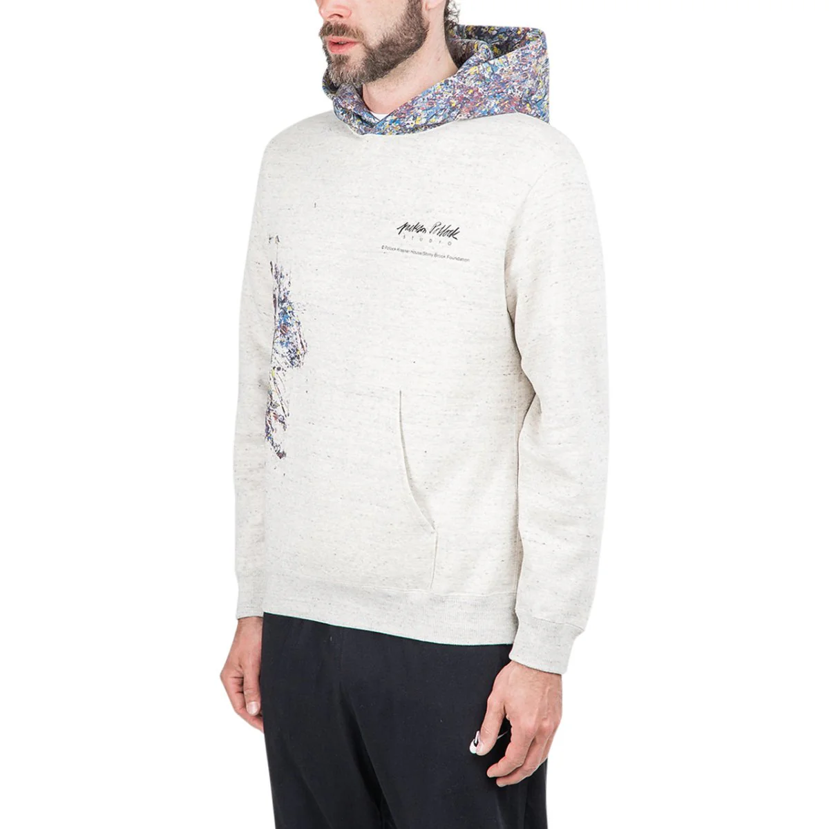 Худі чоловіче Medicom Adam Et Rope X Jackson Pollock Studio Grey GMM-HOODIE-LIGHT-GREY
