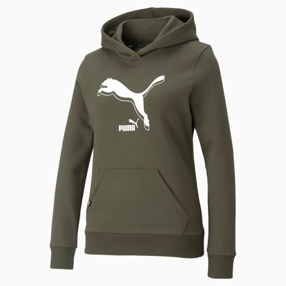 Худі жіноче Puma Power Logo Fleece Hoodie Olive 589541-44