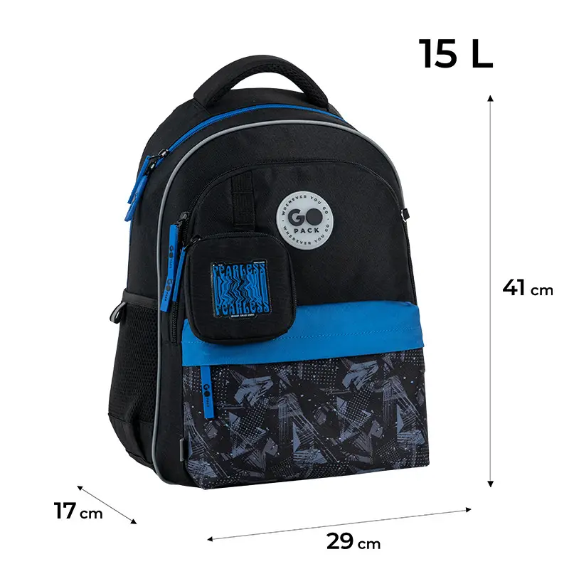 Рюкзак детский GoPack Fearless Vibe Black GO26-182M-6