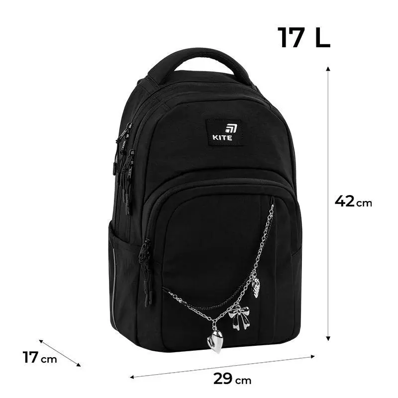 Рюкзак детский Kite Black&Charm Black K26-2578M-1
