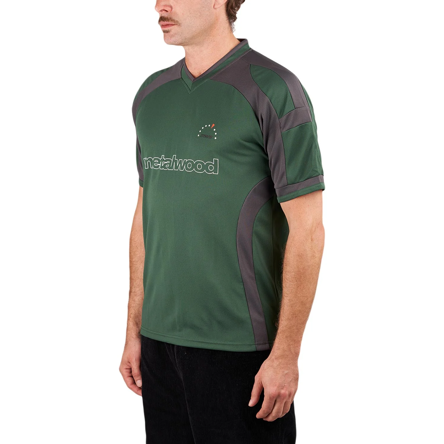 Футболка мужская Metalwood Paneled Jersey Green MWS24-04-100-SPR-TAR