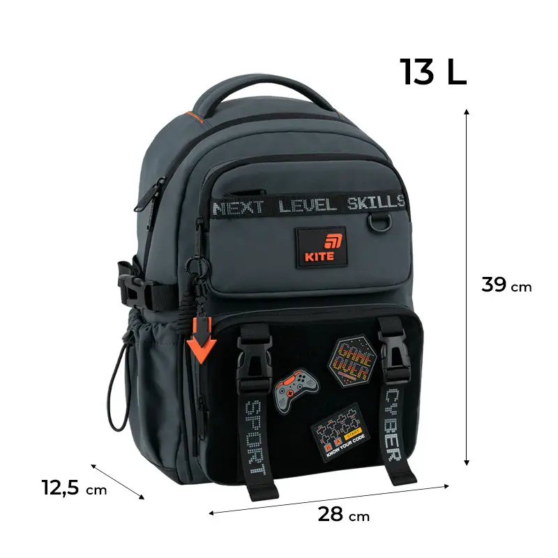 Рюкзак детский Kite Game Zone Grey K26-1022M-3