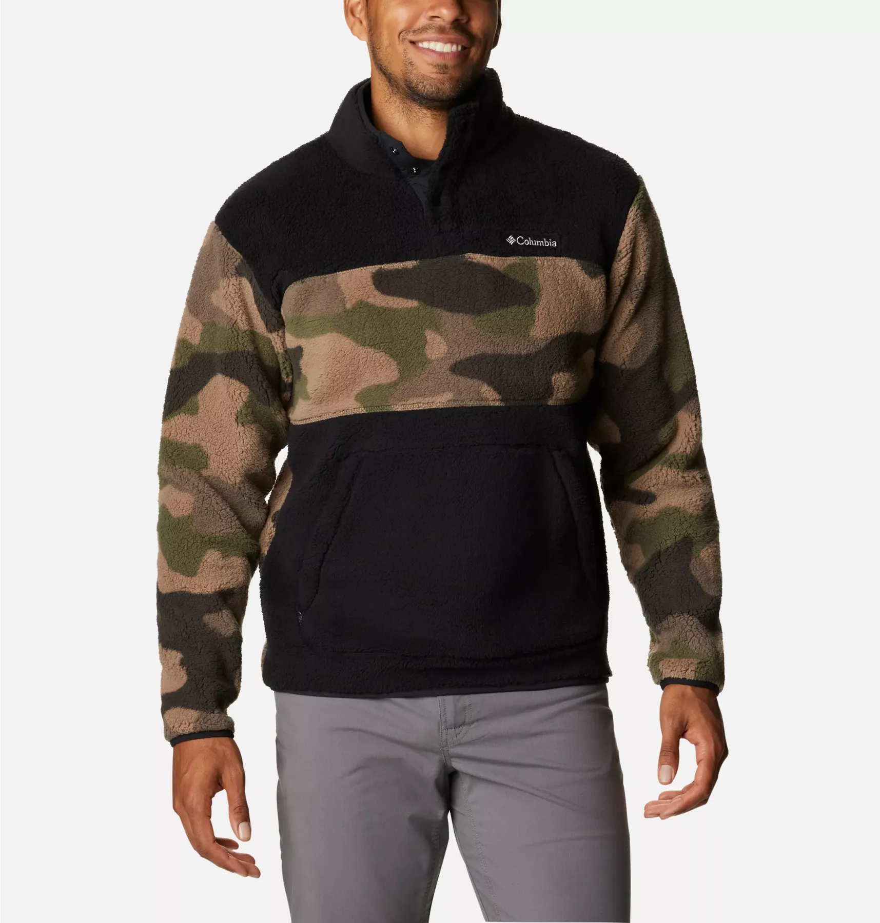 Кофта чоловіча Columbia Rugged Ridge Sherpa Half Snap Black/Camo AX5879-010