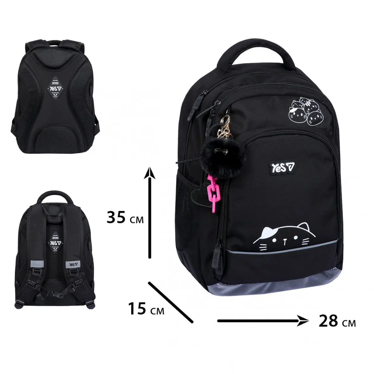 Рюкзак дитячий YES Kittens Black S-117M-550382