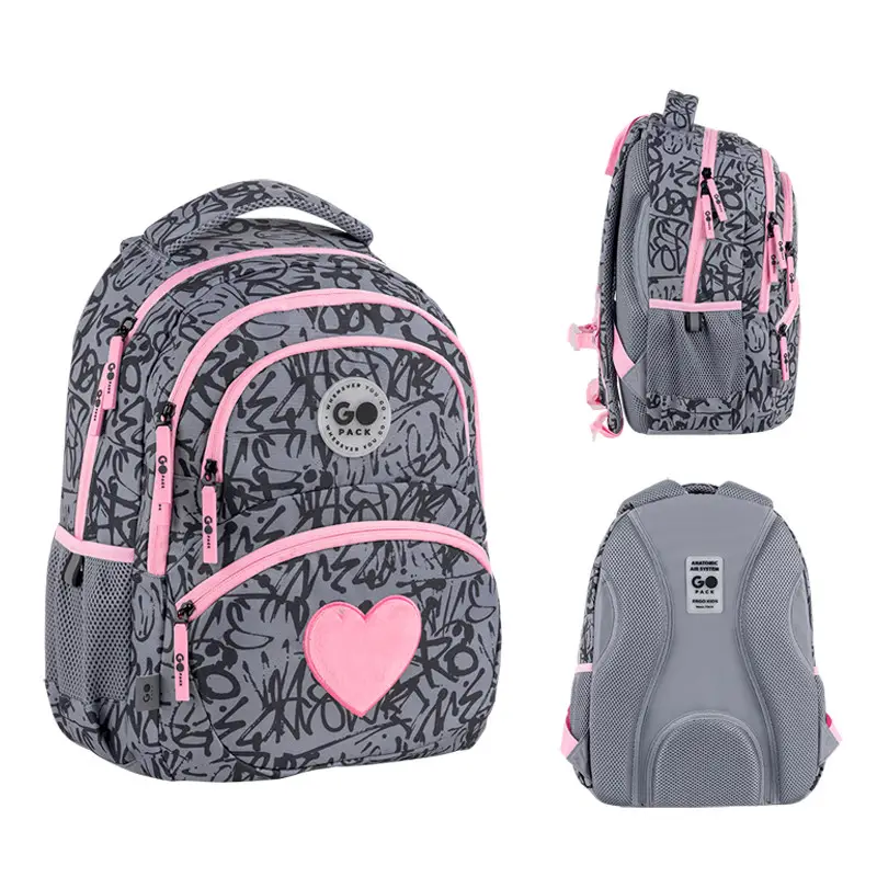 Рюкзак детский GoPack Fluffy Heart Grey GO26-175M-4