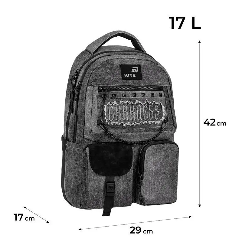 Рюкзак детский Kite Darkness Grey K26-2587M-5