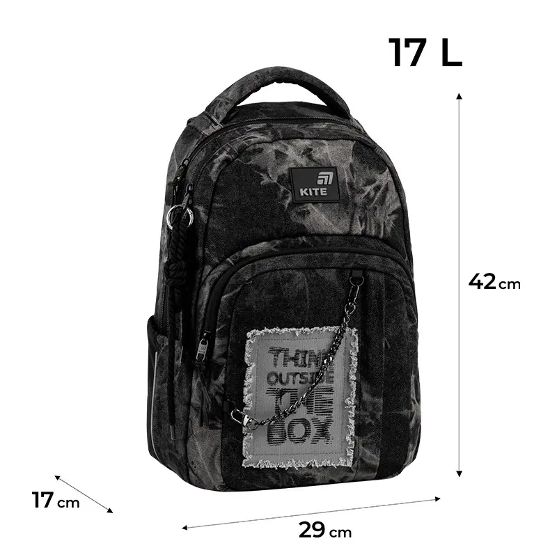 Рюкзак детский Kite Denim Core Black K26-2578M-2
