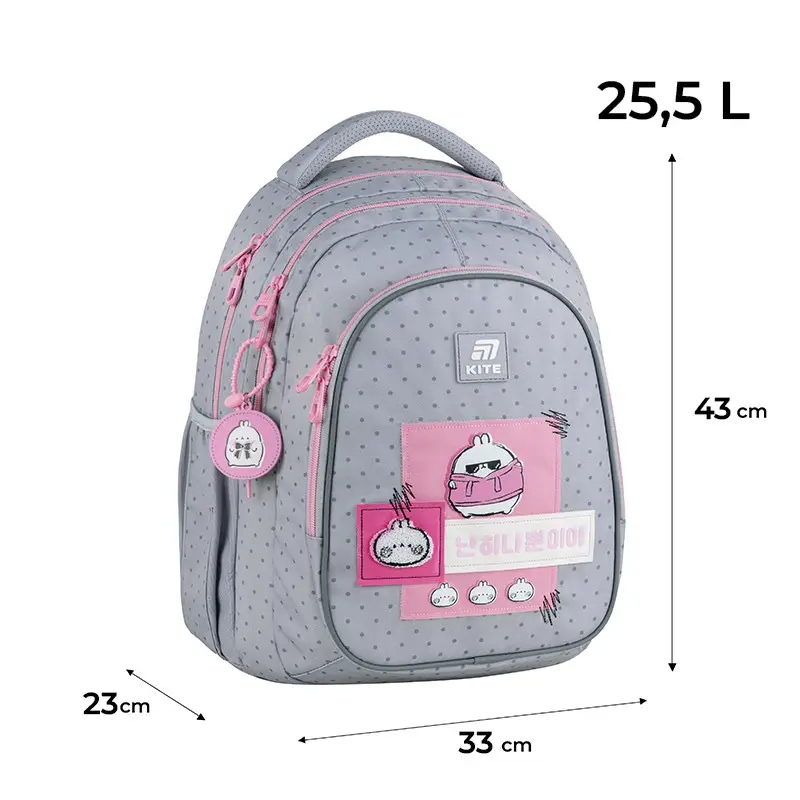 Рюкзак детский Kite Molang Grey ML25-8001L