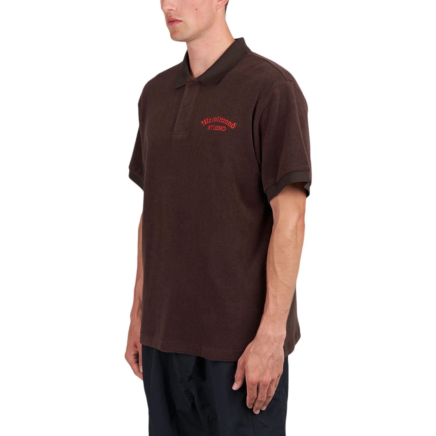 Поло чоловіче Metalwood Medieval Terry Polo Brown MWS25-04-03-DCH