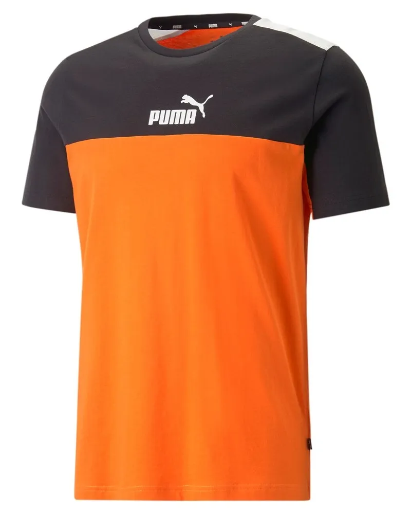 Футболка чоловіча Puma Camiseta Essentials+ Block Tee Orange/Black 847426-23